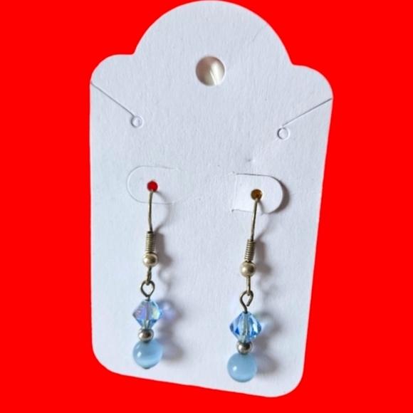 Contemporary Pierced Dangle Earrings Lot of 10 Faux Pearl, Faceted Glass, Beaded - Picture 6 of 11